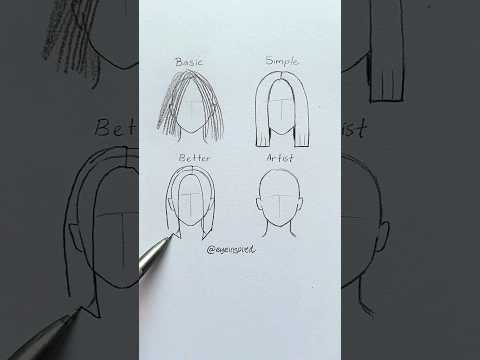 How to draw hair ✏️ Which level can you draw?! #art #artwork #draw #drawing #artist #skech #anime