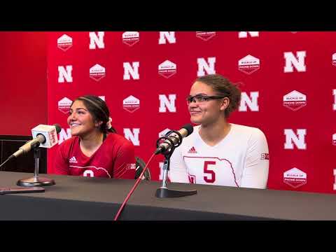 Nebraska L Lexi Rodriguez and MB Rebekah Allick recap Indiana sweep