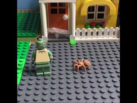 Lego Man gets attacked by a Spider! #short