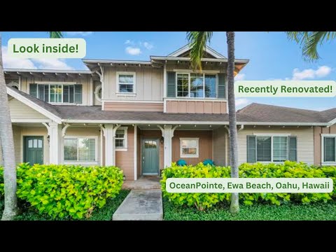 Video Home Tour of OceanPointe Townhome in Ewa Beach, Oahu, Hawaii