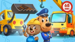 Construction Engineer and Policeman | Safety Tips | Kids Cartoons | Sheriff Labrador