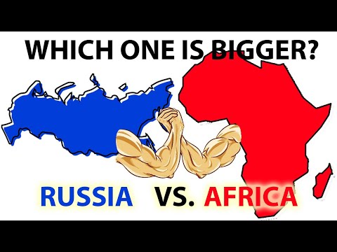 Which one is bigger, RUSSIA vs. AFRICA! True Size of RUSSIA vs. AFRICA comparison!