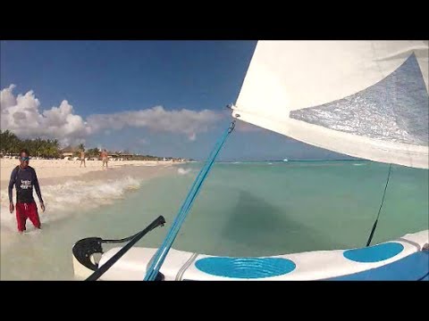 Sailing a Hobie Cat on the Caribbean