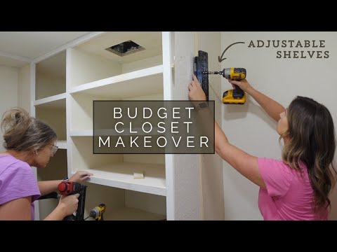 BUDGET CLOSET MAKEOVER | Adjustable Shelves + Face Frames