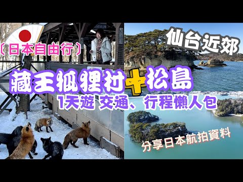 【日本東京東北自由行】Ep.9 仙台近郊｜藏王狐狸村｜日本三大景松島｜1日交通、行程懶人包｜DJI Mini 2 航拍｜日本航拍資料｜KK Day