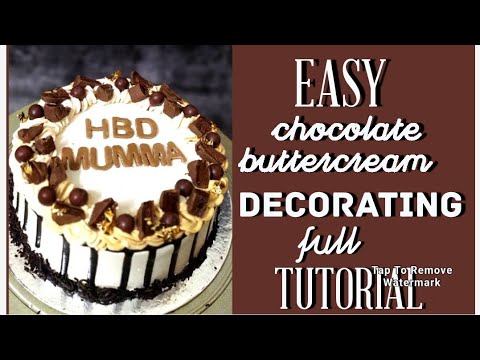 EASY CHOCOLATE BUTTERCREAM DECORATING FULL TUTORIAL😍 #fypシ #shortvideo #viral #trending #shorts