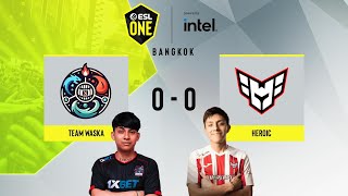 Team Waska vs Heroic - PAKAZS vs PARKER - ESL ONE BANGKOK Dota 2