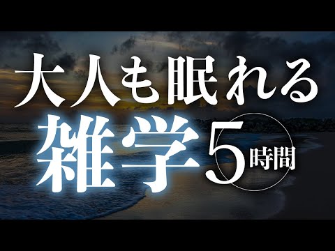 【睡眠導入】大人も眠れる雑学5時間【合成音声】