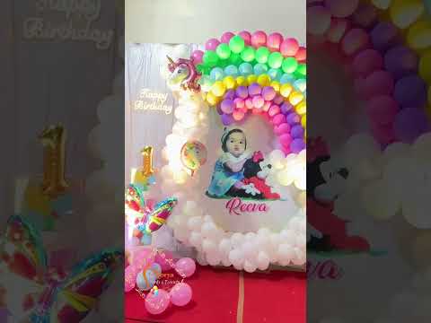 How to rainbow Balloon arch #unicorntheme #unicorndecoration #rainbowballoon #rainbowdecoration #bay