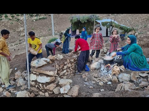 Building Walls with Zeinab and Ibrahim: Family Fun with the Twins and Grandma's Cooking!