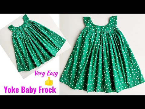 Yoke Baby Frock Cutting and Stitching| Very Easy Yoke Baby Frock cutting and stitching