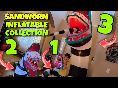 Inflatable Sandworm Blow Up Collection Small, Medium, Large #beetlejuice