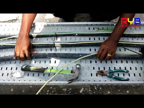 how to cable laying  and cable dressing in cable tray part 1