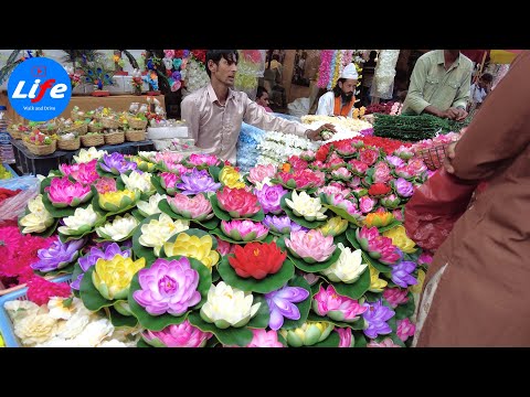 Walking Streets of Mumbai, Lohar Chawl | Artificial Flower Market | Ganesh Festival Spl. 4K HDR