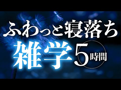 【睡眠導入】ふわっと寝落ち雑学5時間【合成音声】