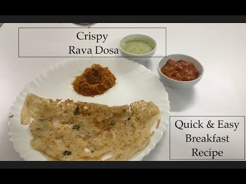 Crispy Onion Rava Dosa || Easy Traditional South Indian recipe || Hindi Voiceover