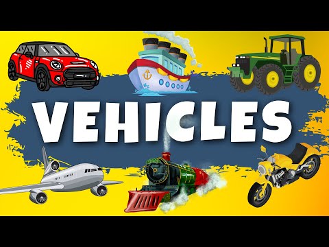 VEHICLES in English | Learn Means of TRANSPORT