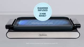 DiamondForce™ ReversaGrill™ BBQ Grill | Diamond infused non-stick coating | Sunbeam