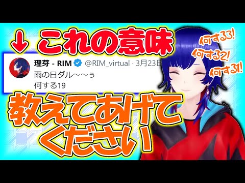 X「何する19」の意味を解説。みんな知ってると思ってた……【理芽】【切り抜き】【神椿/V.W.P】