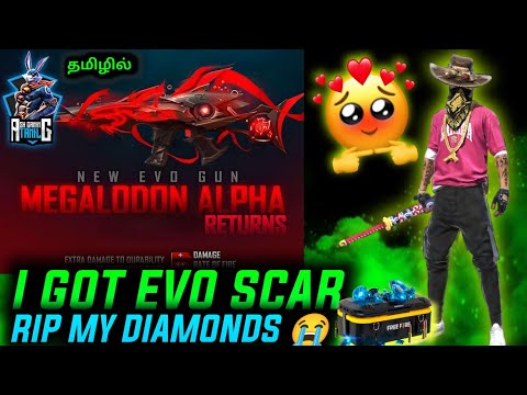 Evo scar return🤩 | megalodon alpha Scar faded wheel | free fire new event | free fire | ash