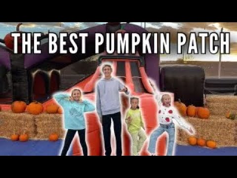 Pumpkin Patch With the Biggest Haunted Inflatable Slides! | Going to the Pumpkin Patch 2024