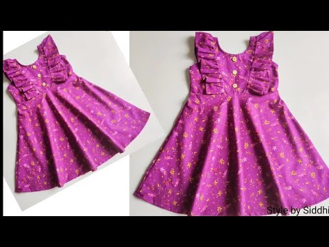 Very Easy Umbrella Cut Baby Frock cutting and stitching