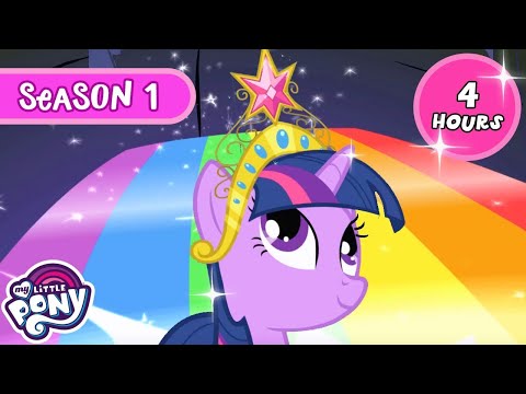 SEASON 1 MINI MOVIE 😊🦋💕 4 HOURS | My Little Pony: Friendship is Magic | Mega Compilation 🎥