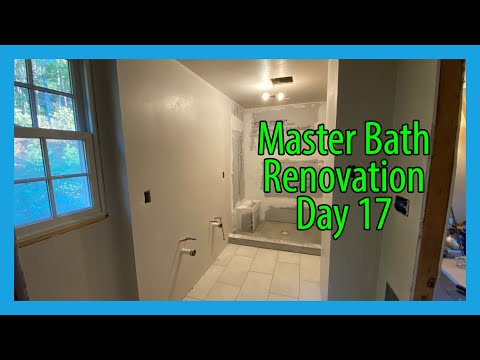 Master Bath Reno - Day 17 - Drywall & Plaster