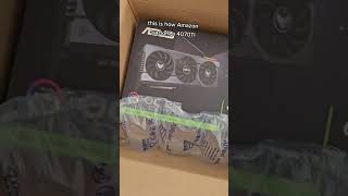 4070ti packed by Amazon 🙄 #RTXOn #pcgaming