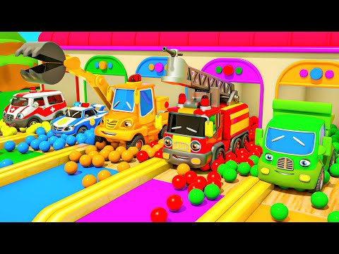 Rain Rain Go Away | A song about colorful cars and colorful balls | Baby Nursery Rhymes & Kids Songs