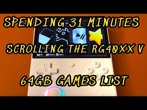 I Spent 31 Minutes Scrolling the RG40XXV Games List 64GB - September 2024 #retro #games #shorts