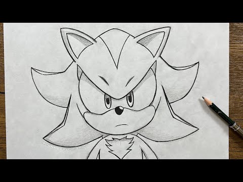 how to draw shadow the hedgehog step-by-step - sonic the hedgehog 3