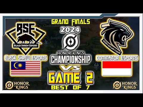 Grand Final Game 2 - BLACK SHREW vs DOMINATOR ESPORTS | Indonesia vs Malaysia |2024 HOK Championship