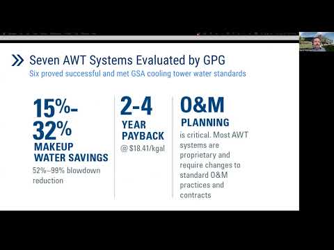 GPG Outbrief 33: AWT for Cooling Towers: GSA Water Conservation Guidance