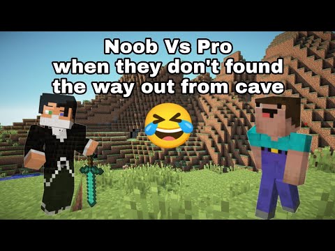 Noob Vs Pro When Don't Find Way To Go Out Of Cave #shorts #minecraftshorts #noobfunnyvideo#minecraft