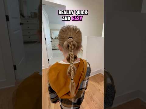 Girl hairstyle that’s cute, quick, and easy! #hairstyle #hair #girlhairstyle #kidhairstyles #momlife