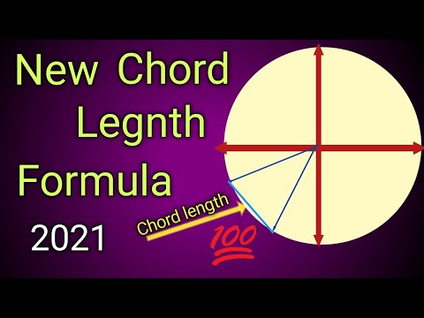 Chord Length Ko Kaise Calculate Kare Chord Length Kaise Nikale Formula