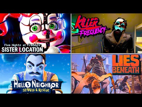 VR Horror Marathon | Fnaf Sister Location | Killer Frequency | Hello Neighbor S&R | Lies Beneath