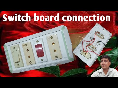 2 socket 2pin 1 indikater 1 switch connection in board wairing/how to board wairing connection