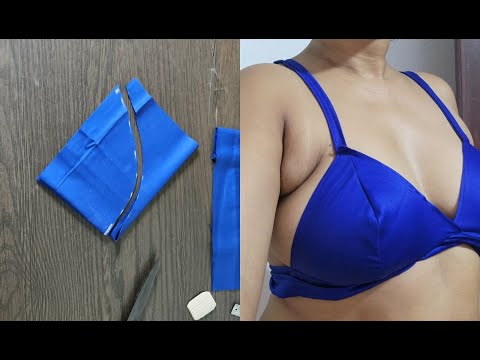 34 Size Satin Night Bra Cutting and Stitching | नाइट ब्रा कटिंग और स्टिचिंग