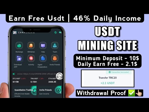 New Usdt Earning Site Usd Mining Site 2024 Best Investment Usdt Earning Website