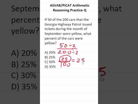 ASVAB/PiCAT Arithmetic Reasoning Practice Test Q: #percentage #acetheasvab with #grammarhero