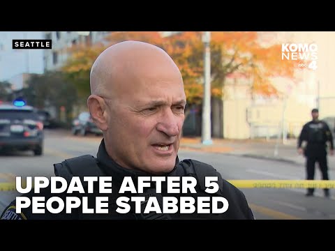 Seattle police provide update after 5 people stabbed, one in custody