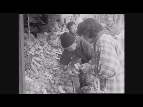 【懐かし映像】高山の日常　宮川朝市　岐阜県高山市【1964年12月6日】