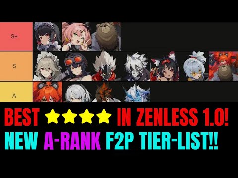 Zenless Zone Zero 1.0 Launch BEST F2P ★★★★ A-RANK Tier-List Guide!