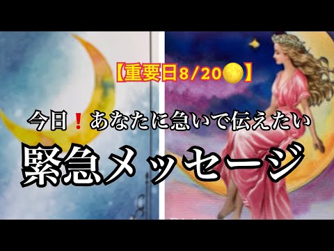 【重要日8/20🌕】この今日❗️あなたに急いで伝えたい⭐️緊急メッセージ💌😳【ルノルマンカードリーディング占い】恐ろしいほど当たる😱