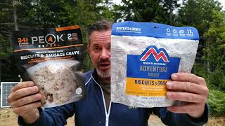 Mountain House vs. Peak ReFuel Biscuit and Gravy Review