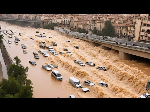 Cataclysms destroy Europe! Worst floods in Romania, rains flooded 141 cars