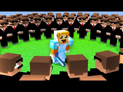 Minecraft Manhunt but I have 100 BODYGUARDS