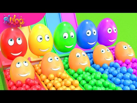 Surprise Eggs Kids Song | Colorful Eggs | BluLoo Nursery Rhymes & Kerenza Kids Songs